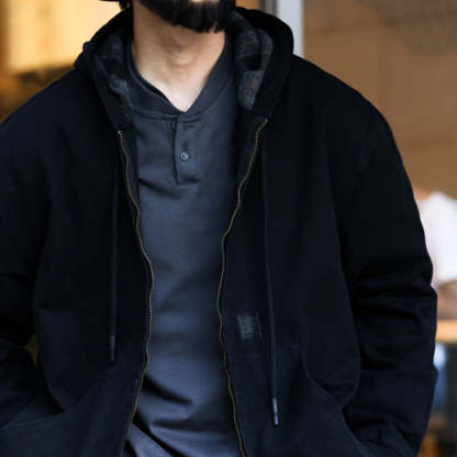 美式復古連帽開衫夾克外套男寬鬆vintage重磅拉鍊休閒衛衣秋-Retro's Wear