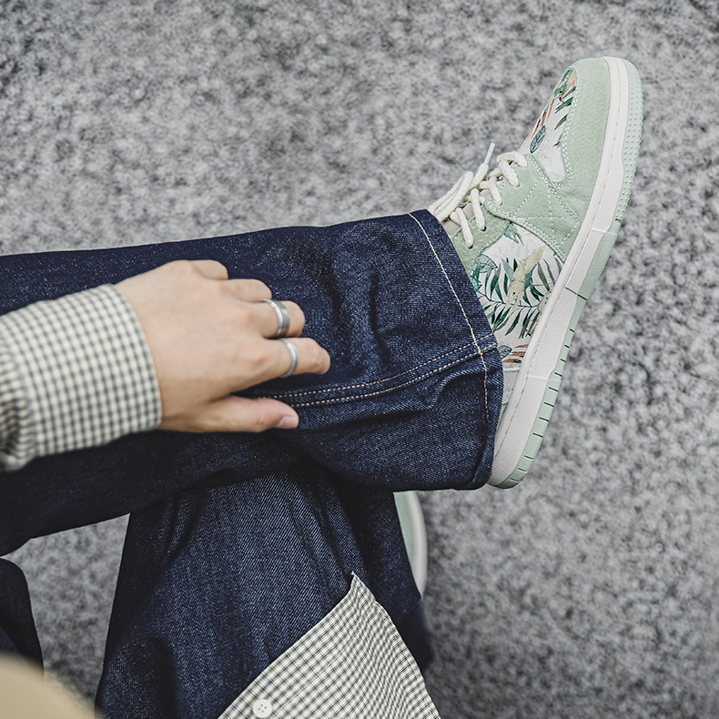 MRA熱帶雨林印花板鞋男款2025新款小眾設計感秋季運動休閒潮鞋子