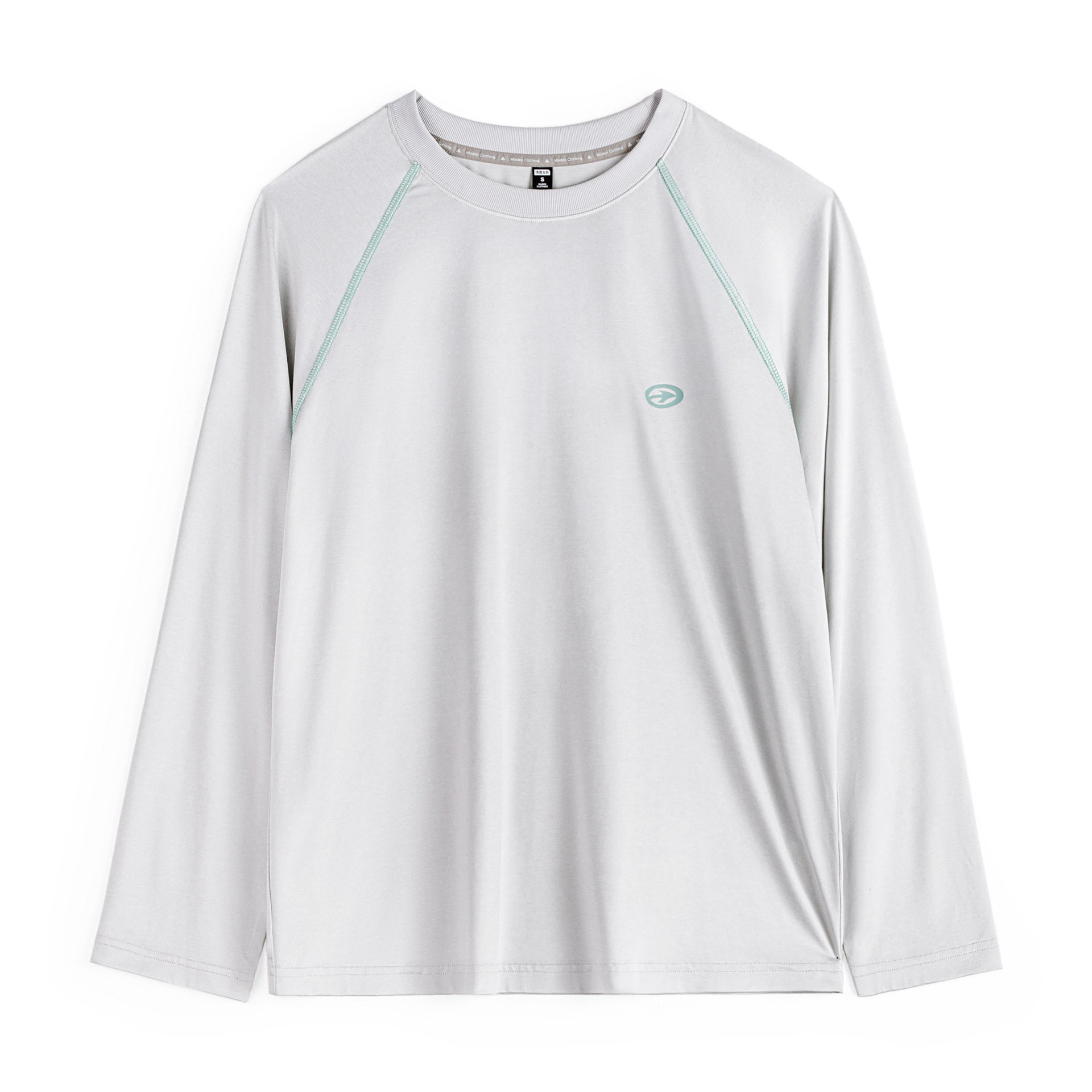 美式哈蘇線撞色5A抗菌速幹寬鬆長袖T恤內搭上衣打底衫女士春