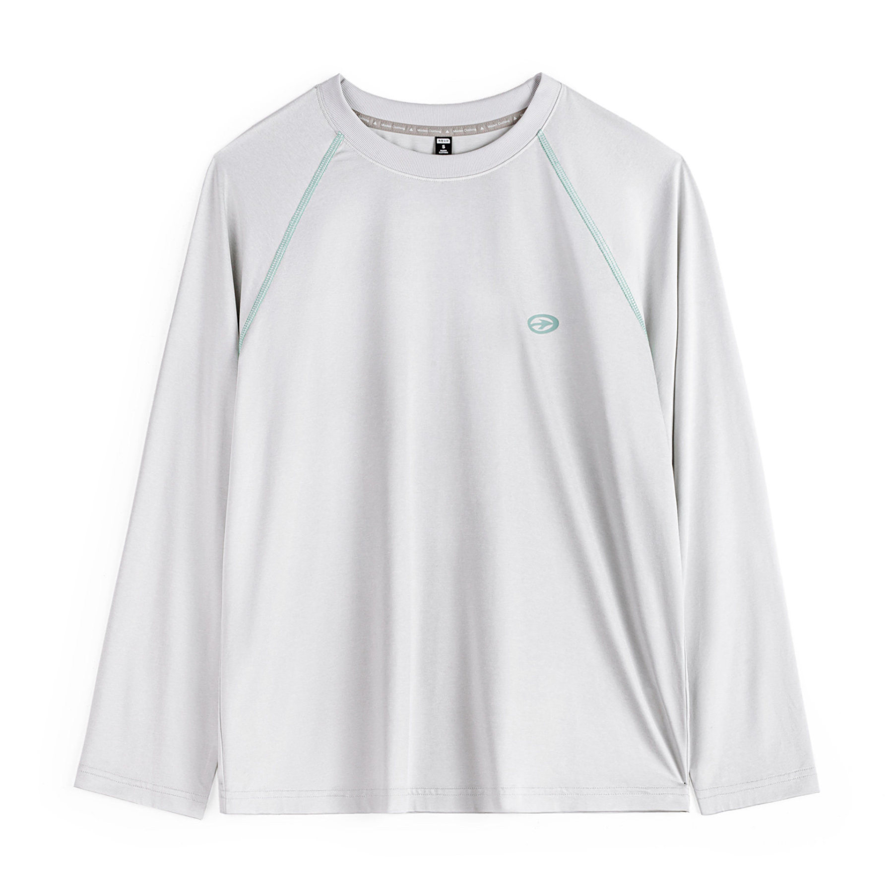 美式哈蘇線撞色5A抗菌速幹寬鬆長袖T恤內搭上衣打底衫女士春