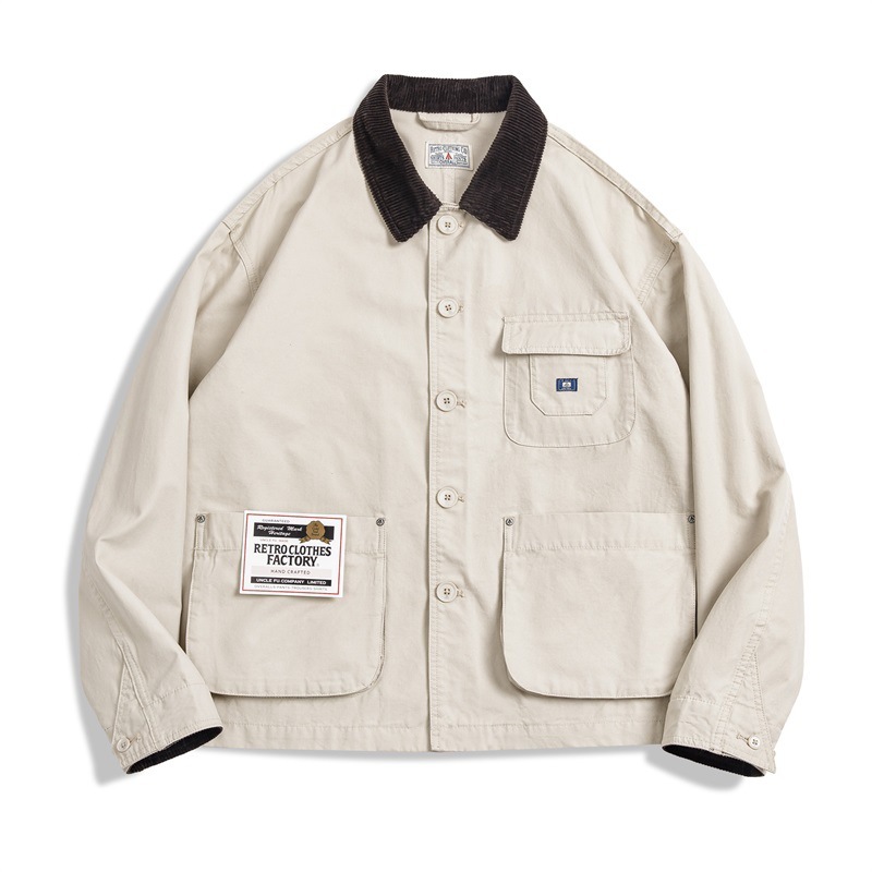 美式復古Safari Jacket夾克阿美咔嘰翻領獵裝外套男春-Retro's Wear