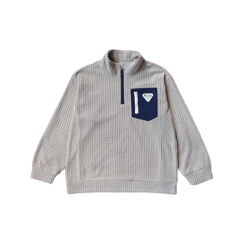 兒童衛衣男童半開領套頭衫2025冬季新款戶外運動男童保暖加絨上衣