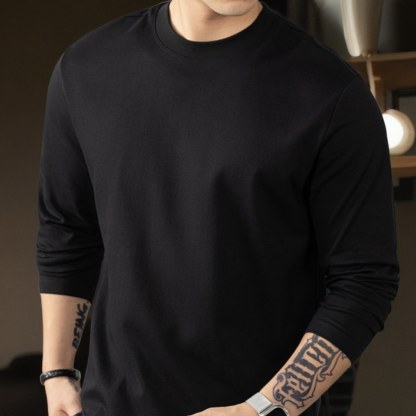 Cloudweave雲感液氨絲光棉長袖T恤男打底衫