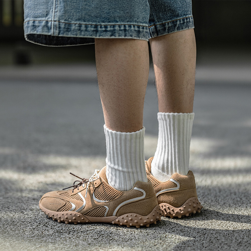 珠釘訓練鞋男鞋夏季新款透氣德訓鞋運動休閒賽車鞋復古潮鞋子