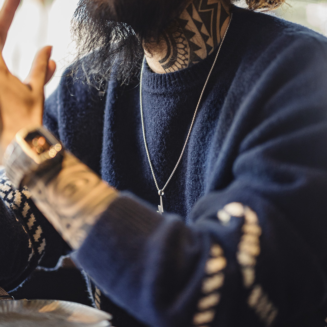 美式休閒海軍藍色套頭毛衣內搭針織外穿加絨外套男秋冬