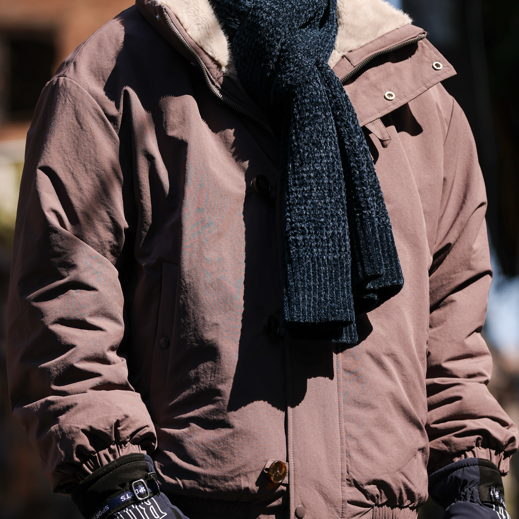 美式復古座山雕加厚棉服外套男高級毛領雙面穿保暖夾克