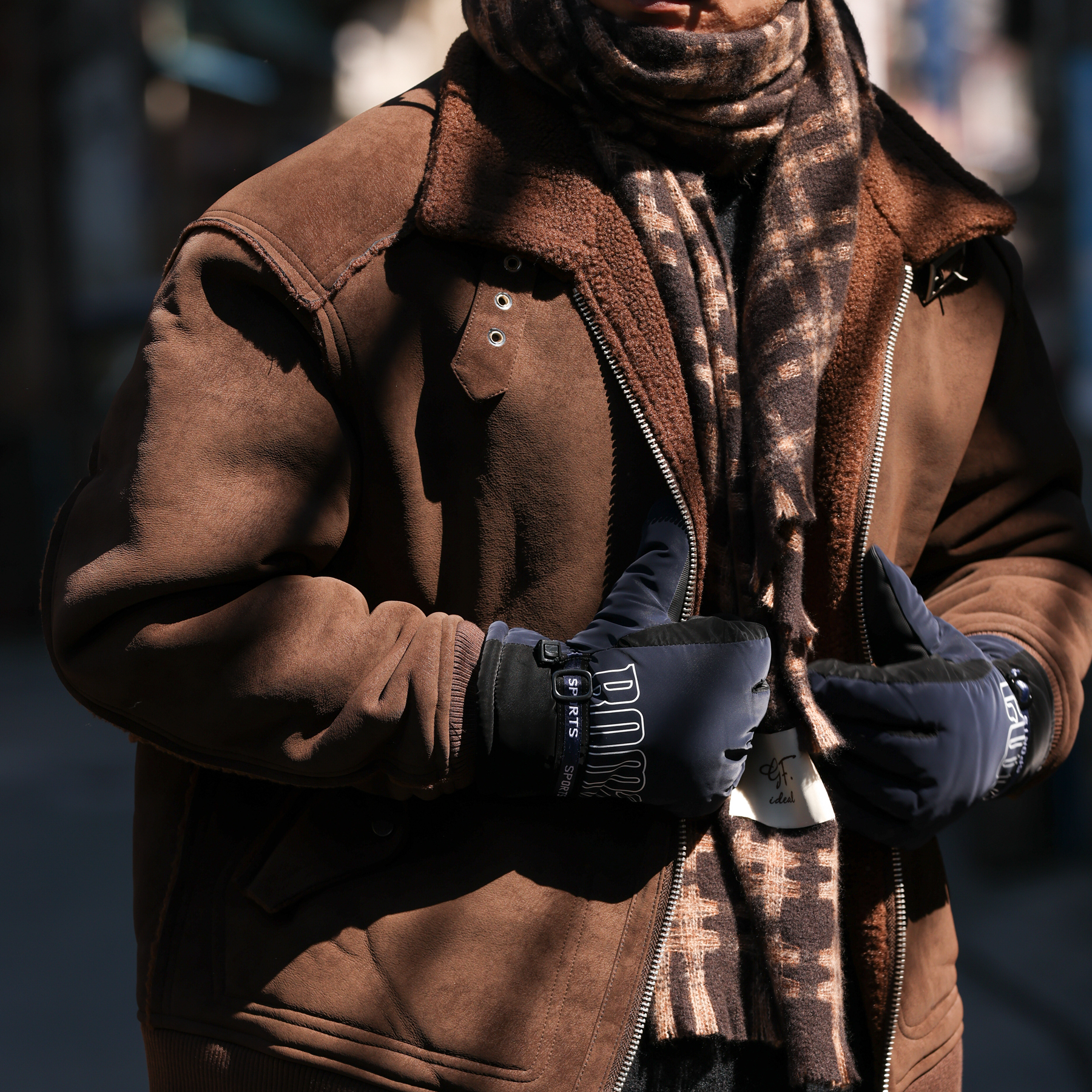 美式B3轟炸機皮毛一體保暖外套男翻領羊羔絨皮衣夾克冬