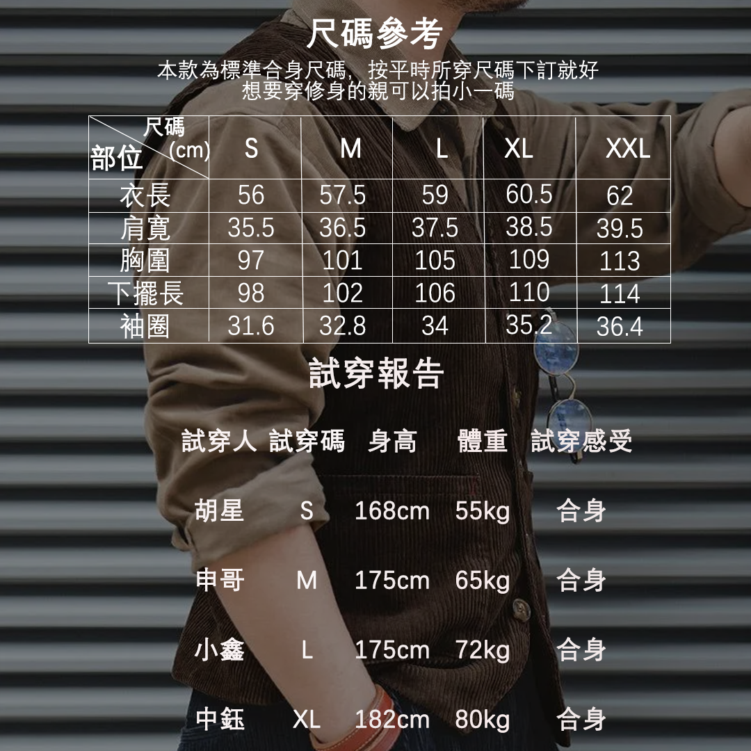 馬登工裝獵裝古著燈芯絨馬甲背心秋季阿美哢嘰英倫外套男-Retro's Wear