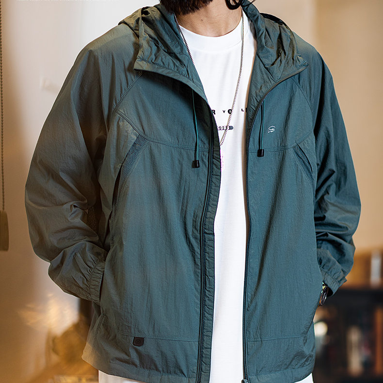 美式防曬衣男款夏季2025新款戶外防紫外線輕薄透氣連帽防曬服外套