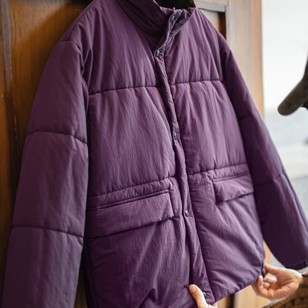 美式雙面穿保暖夾克山系加厚保暖棉服短款立領外套男秋冬