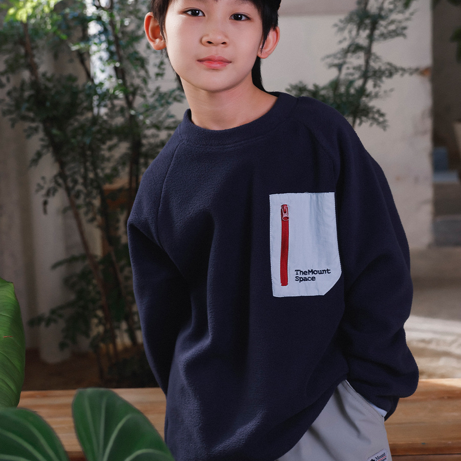 兒童搖粒絨衛衣2025秋季款戶外運動男童雙面抓絨保暖上衣兒童長袖