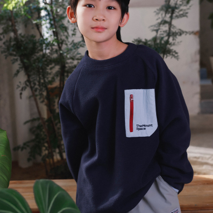 兒童搖粒絨衛衣2025秋季款戶外運動男童雙面抓絨保暖上衣兒童長袖