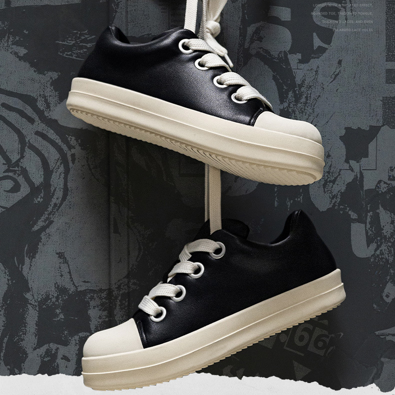 MRA小胖丁板鞋男鞋2026新款復古解構大頭鞋高街暗黑厚底面包鞋春