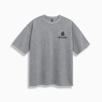 MRA美式復古印第安印花t恤寬鬆半袖圓領重磅短袖男士夏季