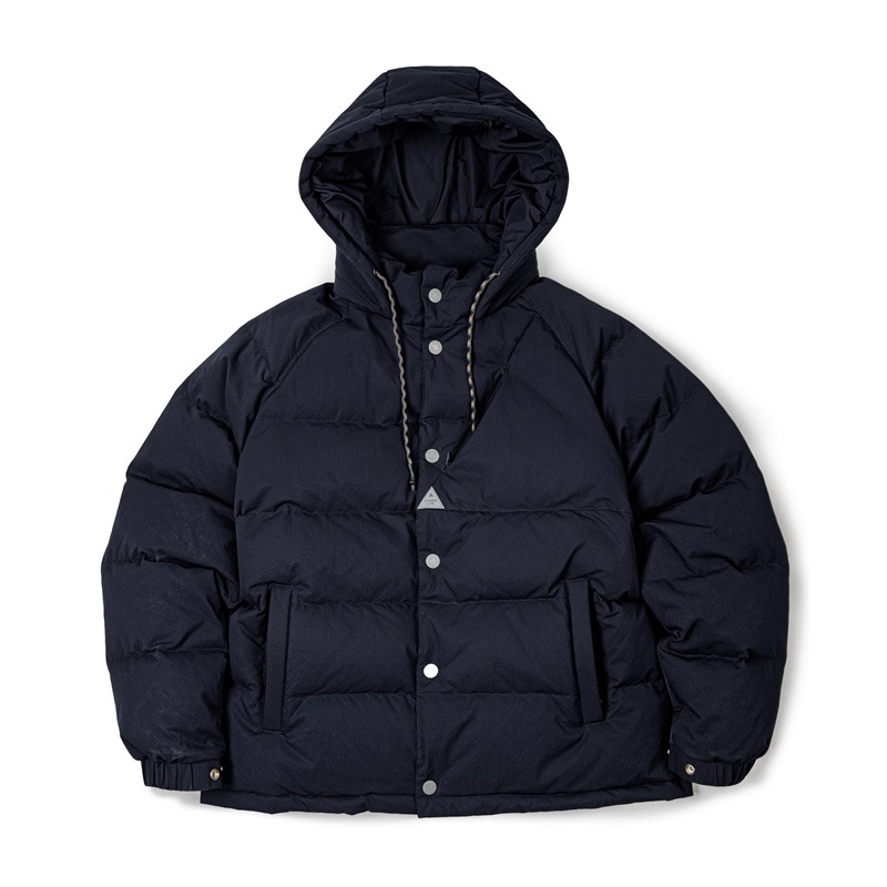 美式復古寬絎縫羽絨服90白鴨絨連帽保暖面包服男冬-Retro's Wear