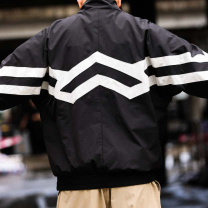 美式戶外立領運動拼接運動外套男高密防潑水復古gorpcore夾克-Retro's Wear