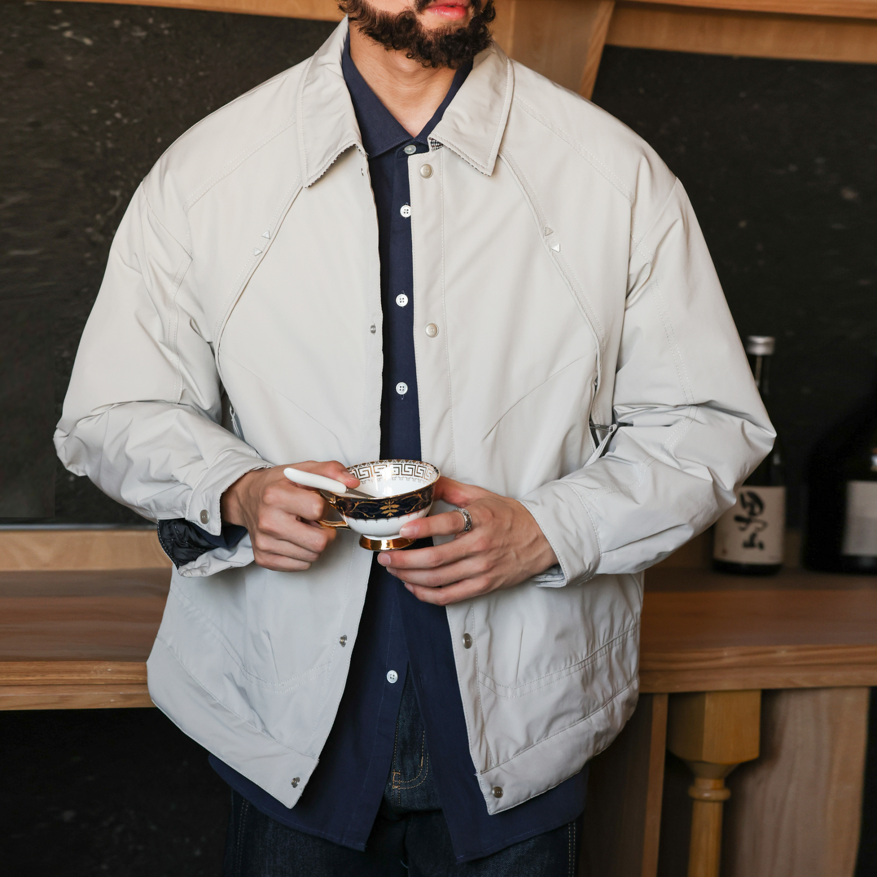 美式復古戶外翻領加棉加厚夾克外套男哈靈頓G9保暖棉衣