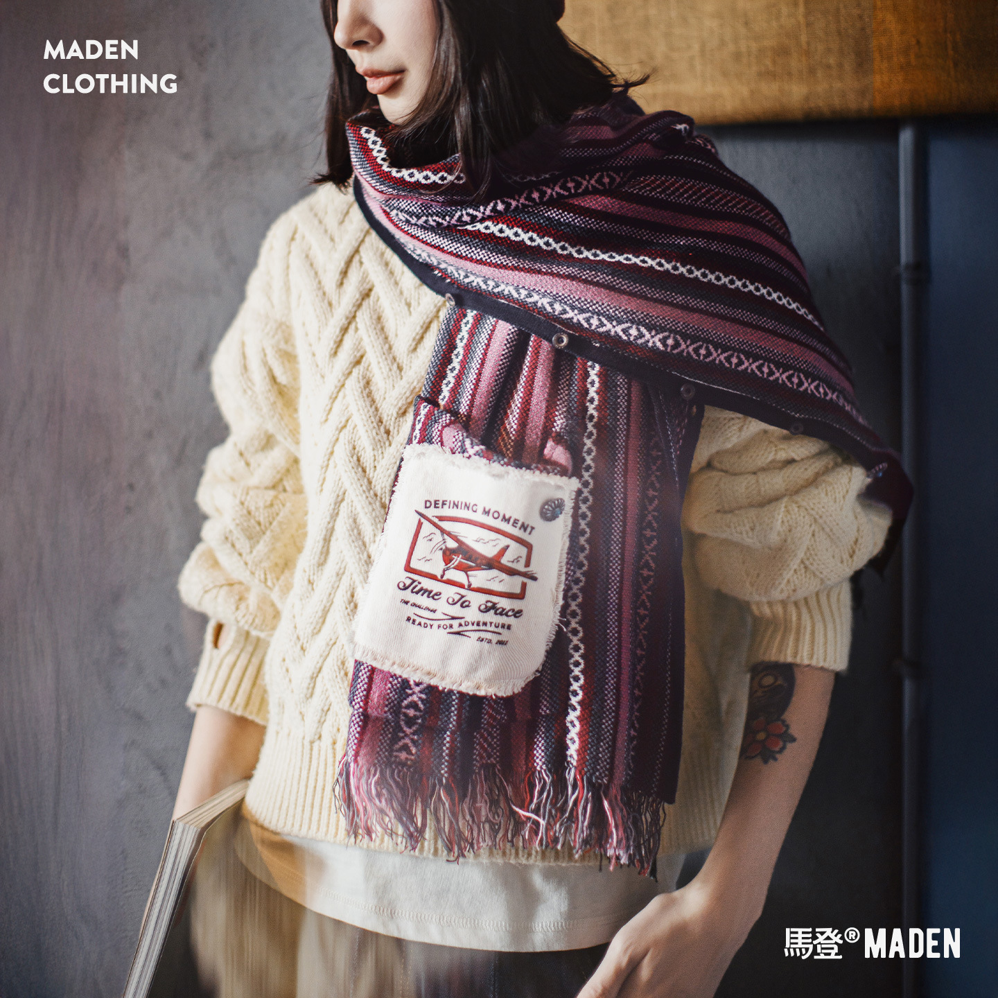 針織套頭無袖坎肩馬甲背心斗篷披護肩風圍巾脖外搭套女士秋冬