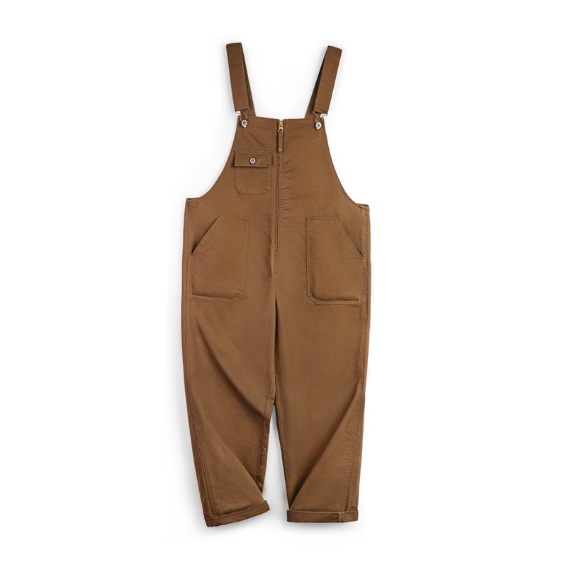 美式復古海軍甲板背帶褲阿美哢嘰吊帶休閒直筒連體褲男夏-Retro's Wear