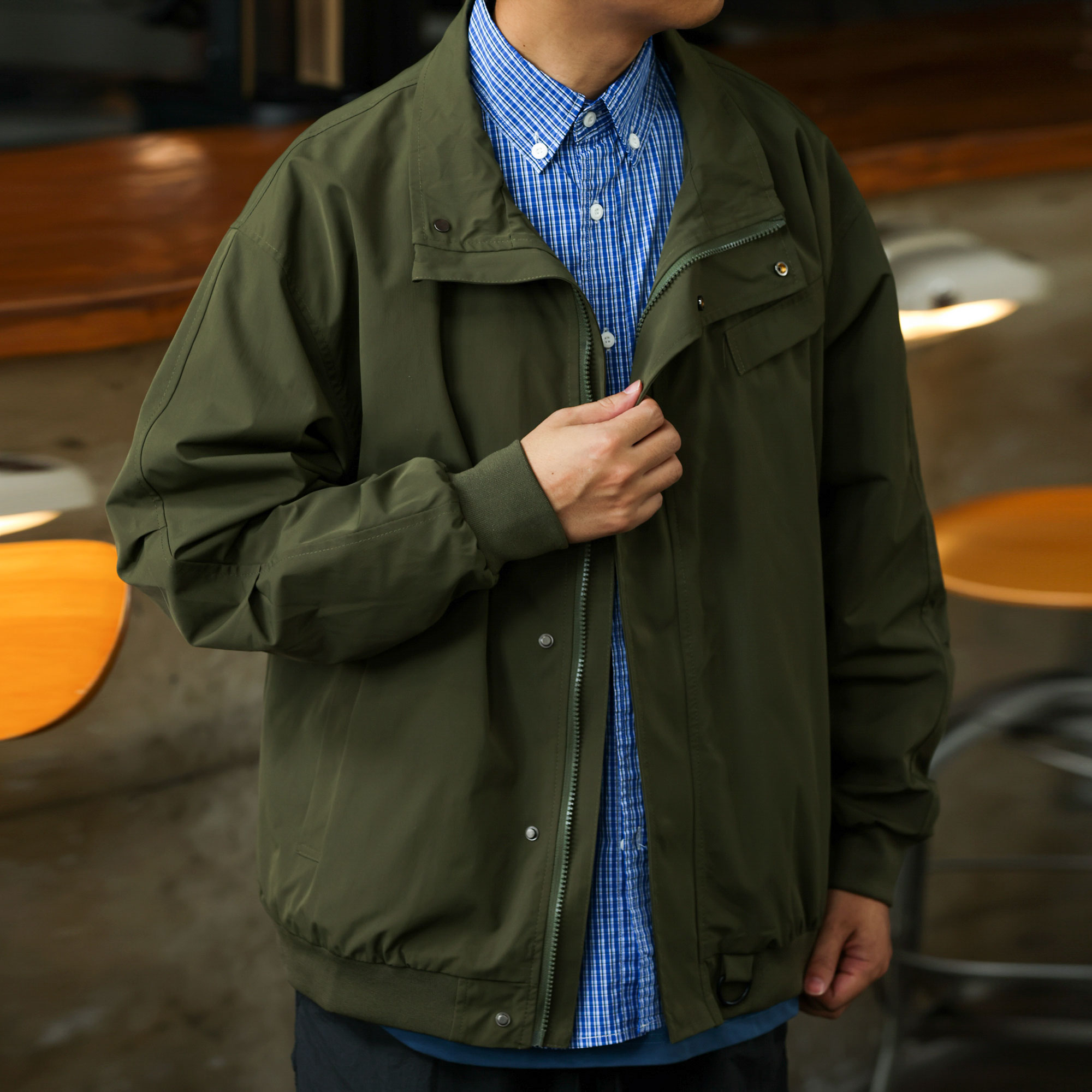 美式復古戶外梭織衝鋒衣男休閒開衫工裝防風夾克外套秋