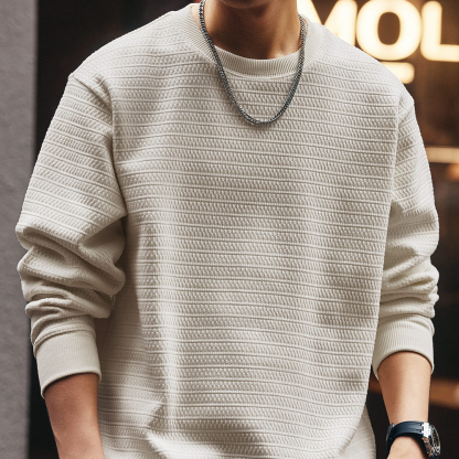 美式輕奢老錢風衛衣男秋冬潮牌加絨長袖T恤寬鬆休閒