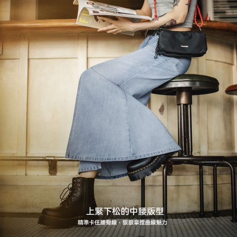 水洗藍色做舊復古牛仔長款開叉包臀顯瘦魚尾半身裙子早秋女士