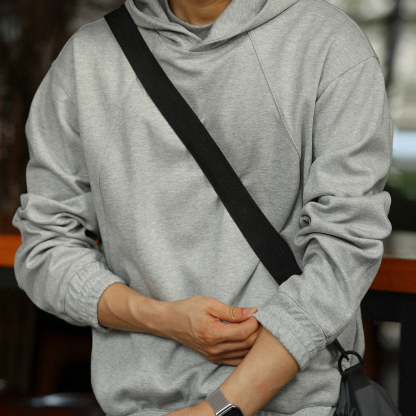 美式休閒廓型連帽衛衣男寬鬆405g重磅vintage運動帽衫秋