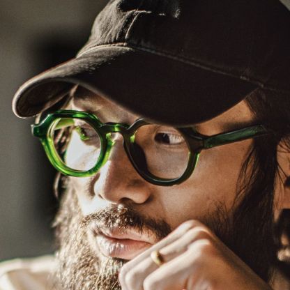 美式復古經典CrownPanto眼鏡日式圓框粗框皇冠板材鏡架男