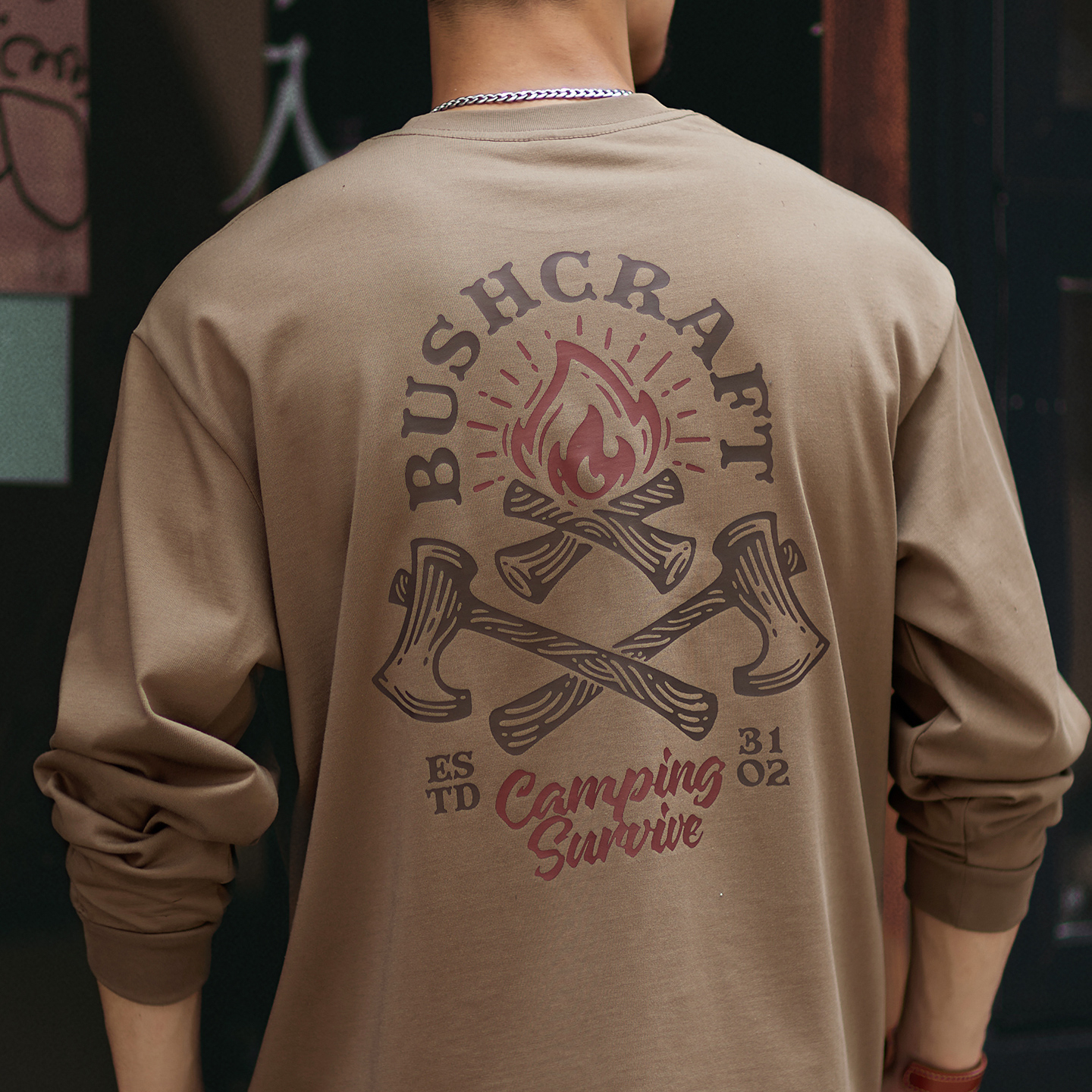 美式305g重磅長袖t恤男2025秋季新款寬鬆純棉上衣春秋內搭打底衫