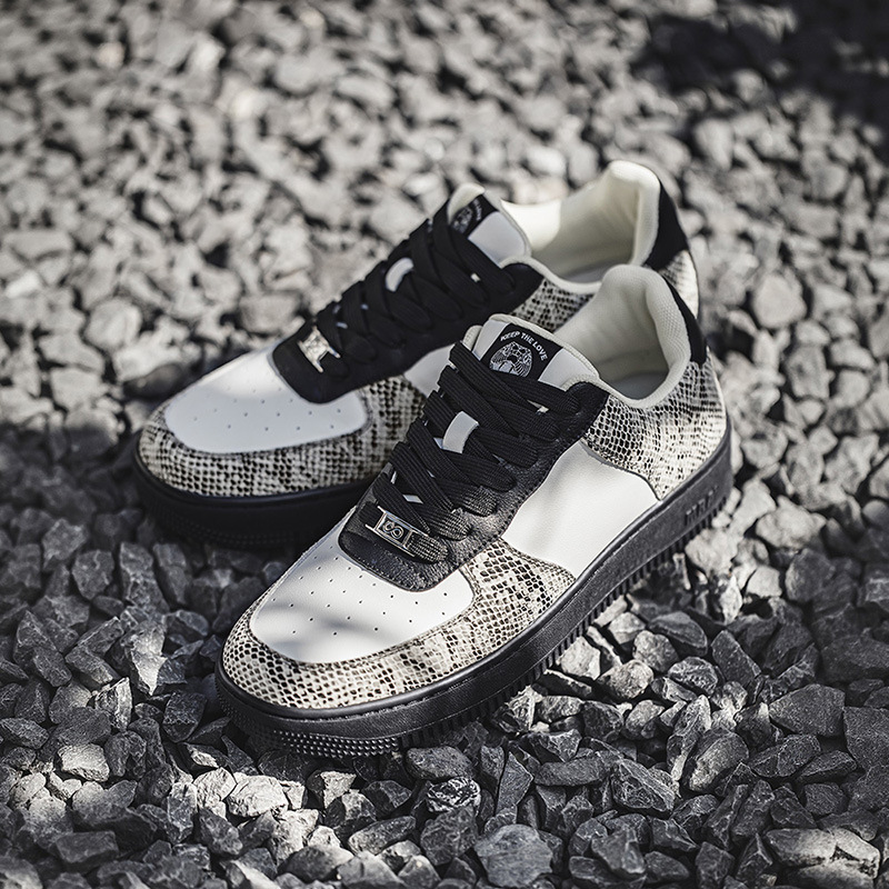 靈蛇系列空軍板鞋男鞋2025秋季新款厚底運動休閒鞋百搭潮鞋子