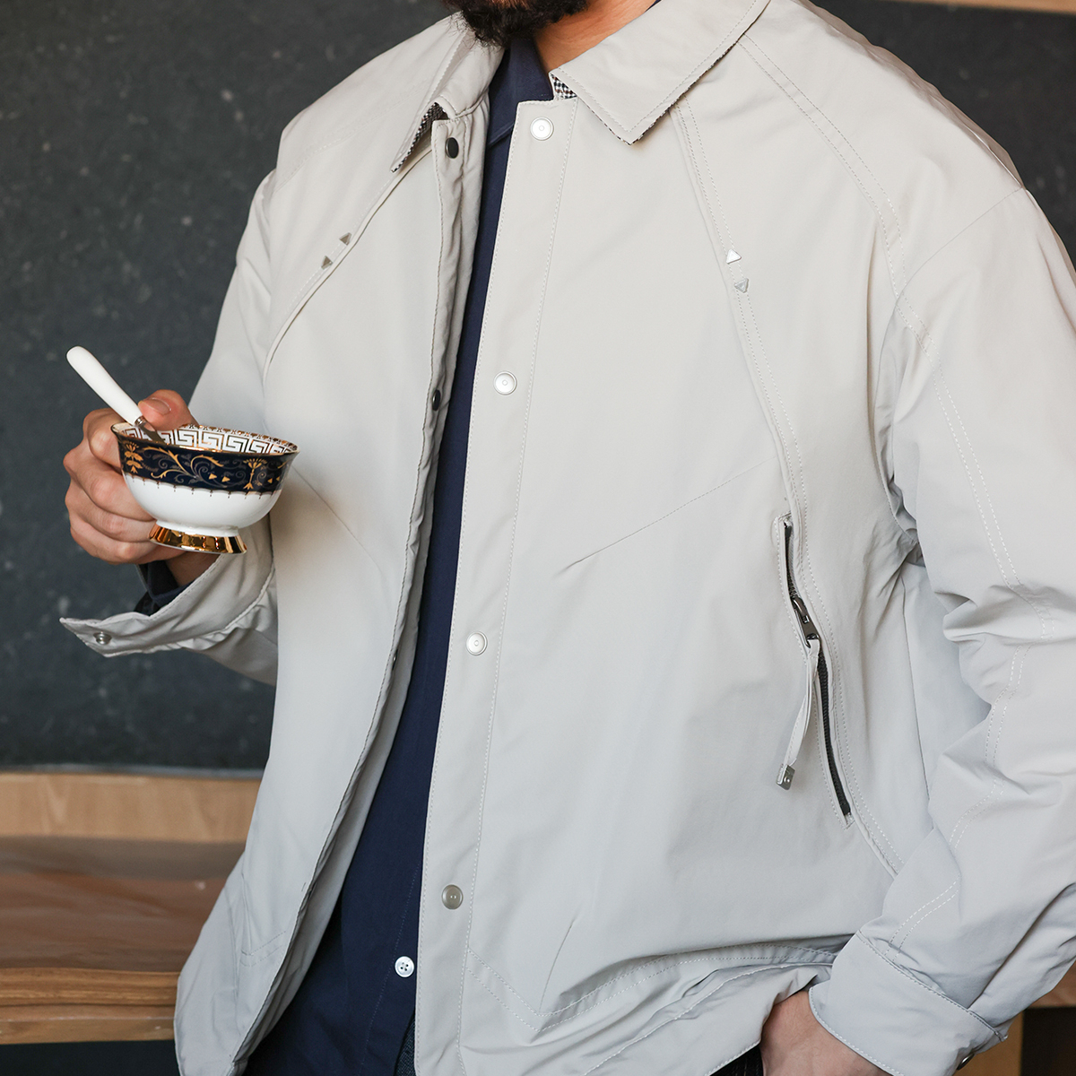 美式復古戶外翻領加棉加厚夾克外套男哈靈頓G9保暖棉衣