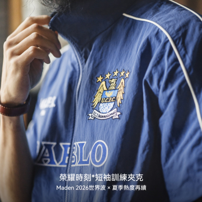 美式復古撞色cityboy短袖上衣休閒刺繡夾克輕薄外套夏男