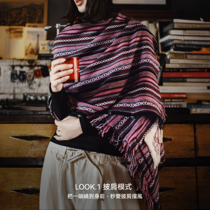 針織套頭無袖坎肩馬甲背心斗篷披護肩風圍巾脖外搭套女士秋冬