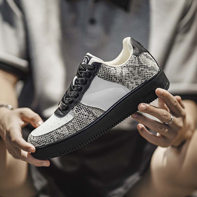 靈蛇系列空軍板鞋男鞋2025秋季新款厚底運動休閒鞋百搭潮鞋子