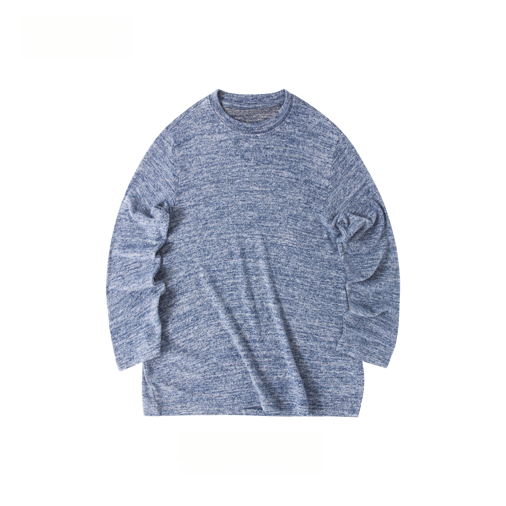 彈性軟糯垂感花紗長袖T恤男美式高級感250g休閒打底衫秋