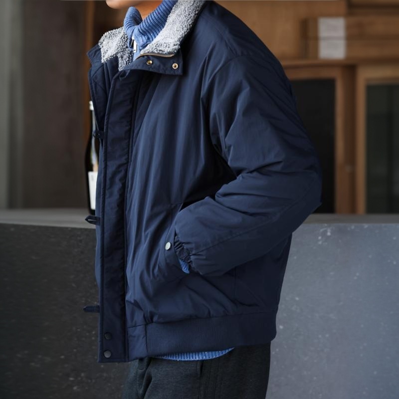 保暖羊羔絨防風立領工裝夾克男寬鬆美式休閒加厚棉衣冬