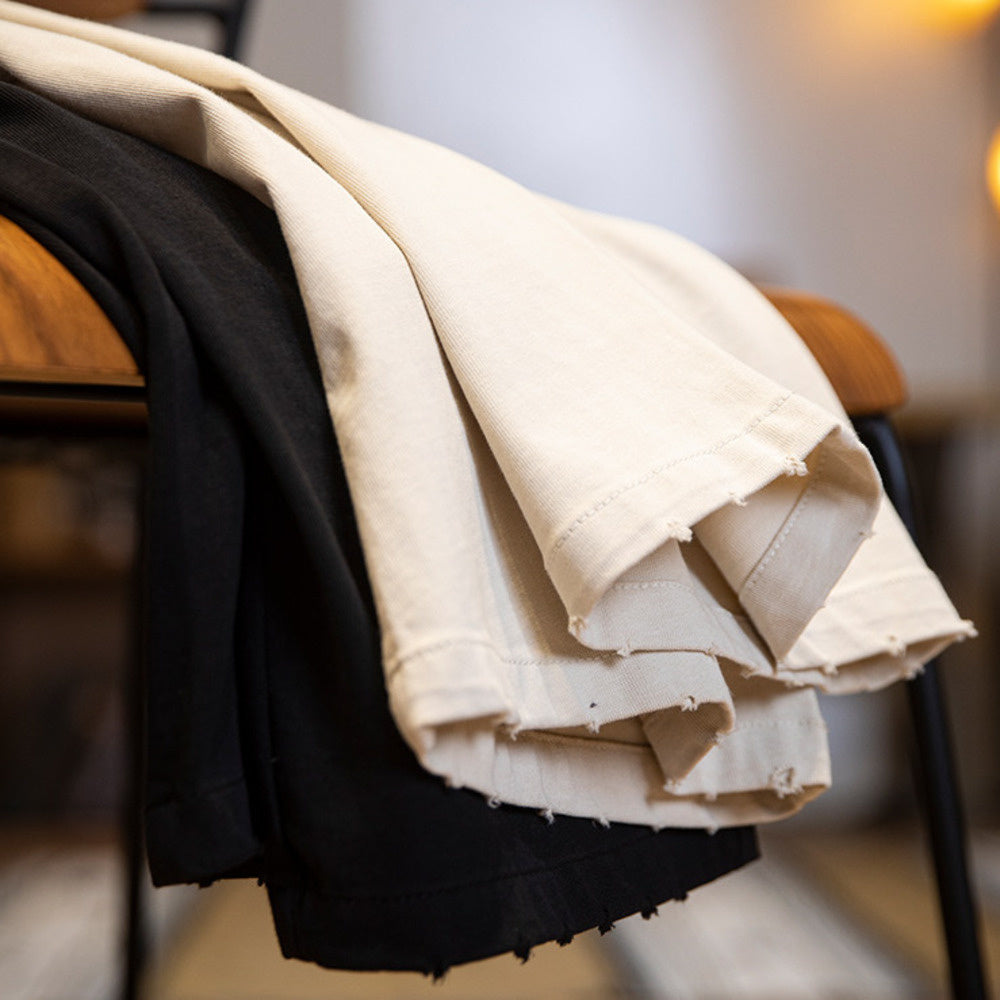 美式褶皺休閒褲男寬鬆直筒春夏2025新款多口袋工裝褲子男款傘兵褲