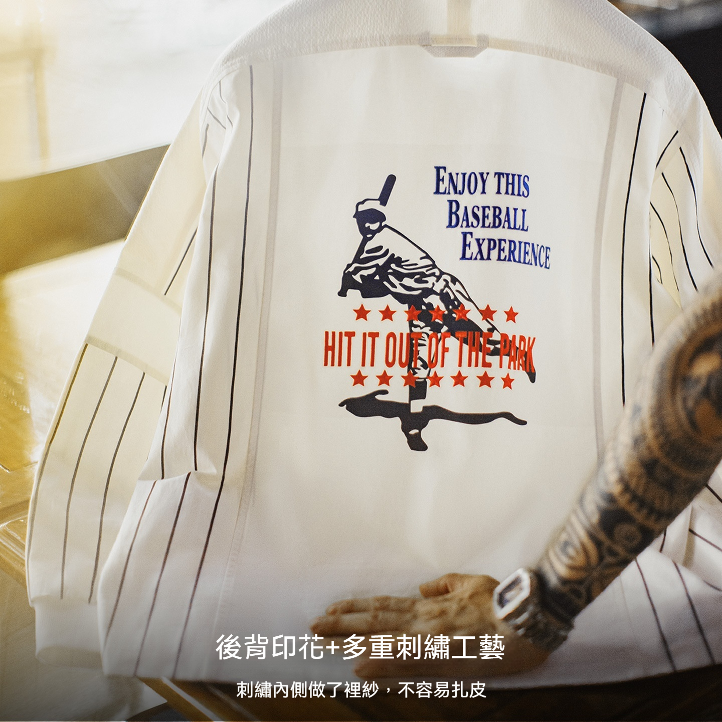 美式棒球印花polo衫拼接套頭刺繡襯衫純棉衛衣長袖男夏秋