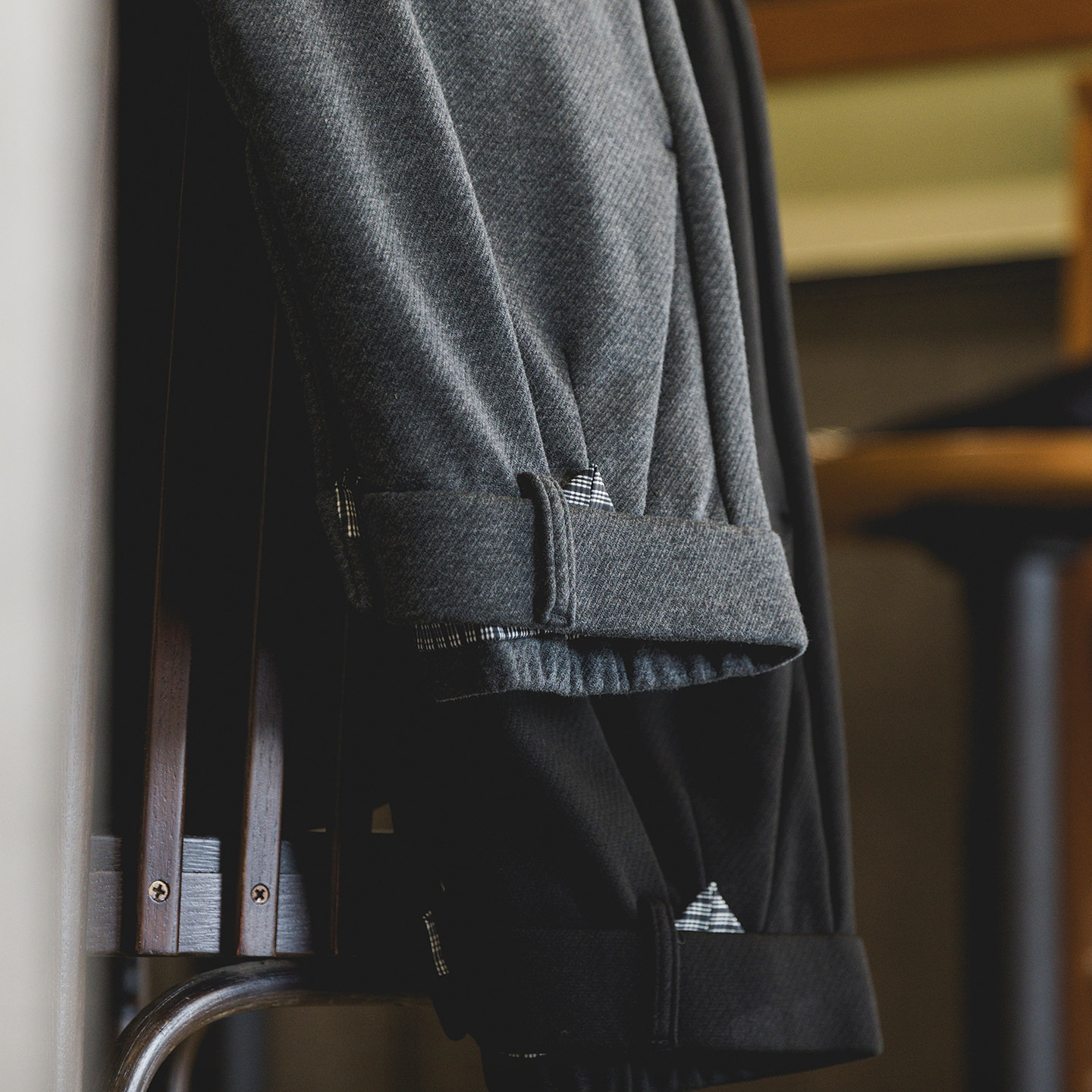 420g含綿羊毛男士加絨直筒休閒褲秋冬複合一體絨保暖寬鬆闊腿長褲