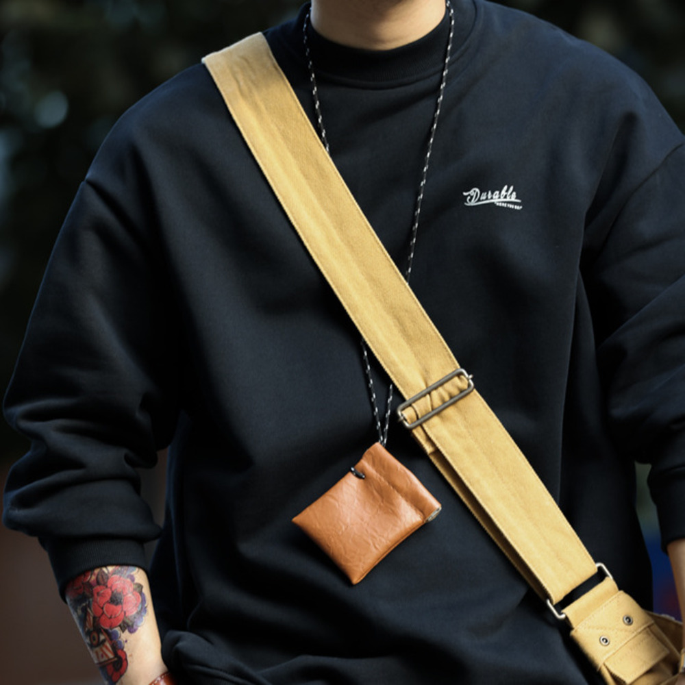 美式復古休閒480g重磅圓領衛衣男寬鬆vintage斑駁印花上衣秋-Retro's Wear