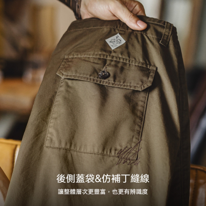 美式復古Chino褲卡其色直筒奇諾褲休閒純棉長褲子男秋冬