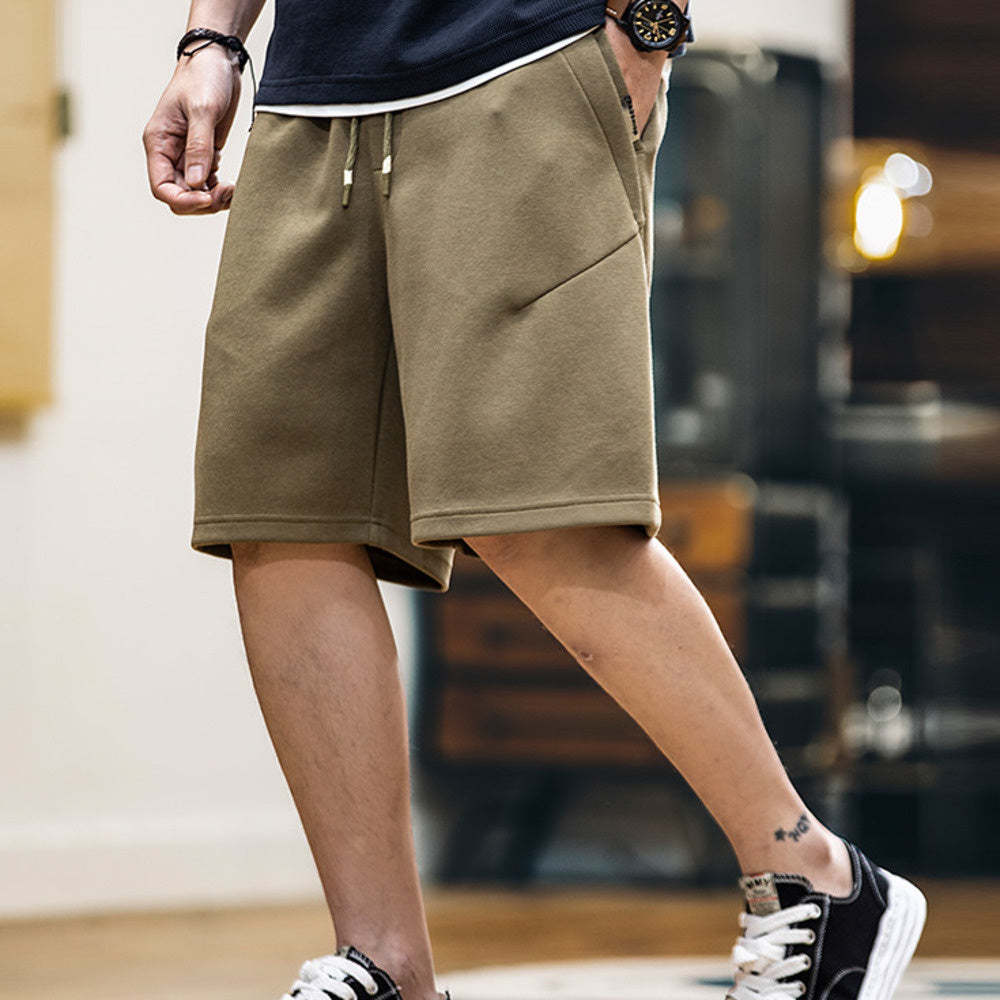 美式復古短褲男2025夏季新款寬鬆直筒五分褲男款休閒運動褲子中褲