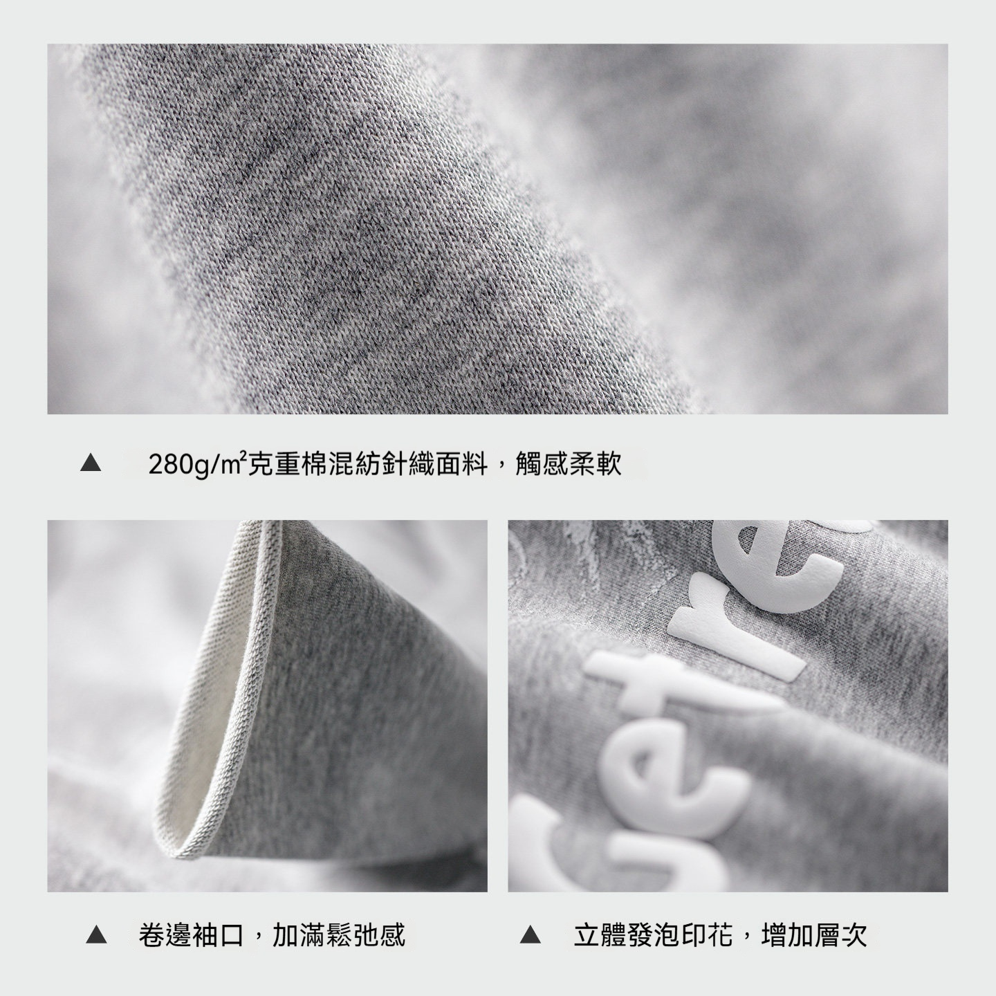 美式復古灰色重磅套頭寬鬆內搭印花衛衣長袖T恤上衣女士春秋