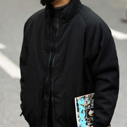 日系復古絨條加厚棉衣男士秋冬款立領設計保暖工裝棉服外套-Retro's Wear