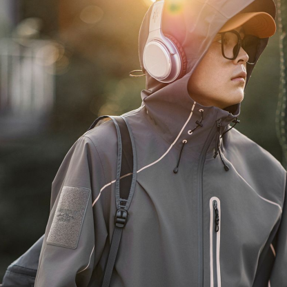 美式機能反光夾克外套戶外耐磨連帽登山服男秋季-Retro's Wear