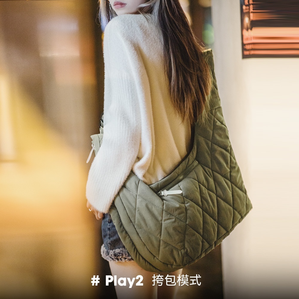 山系戶外絎縫多功能馬甲大容量斜挎包加棉坎肩背心秋冬-Retro's Wear