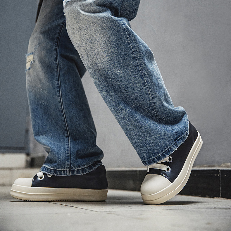 MRA小胖丁板鞋男鞋2026新款復古解構大頭鞋高街暗黑厚底面包鞋春