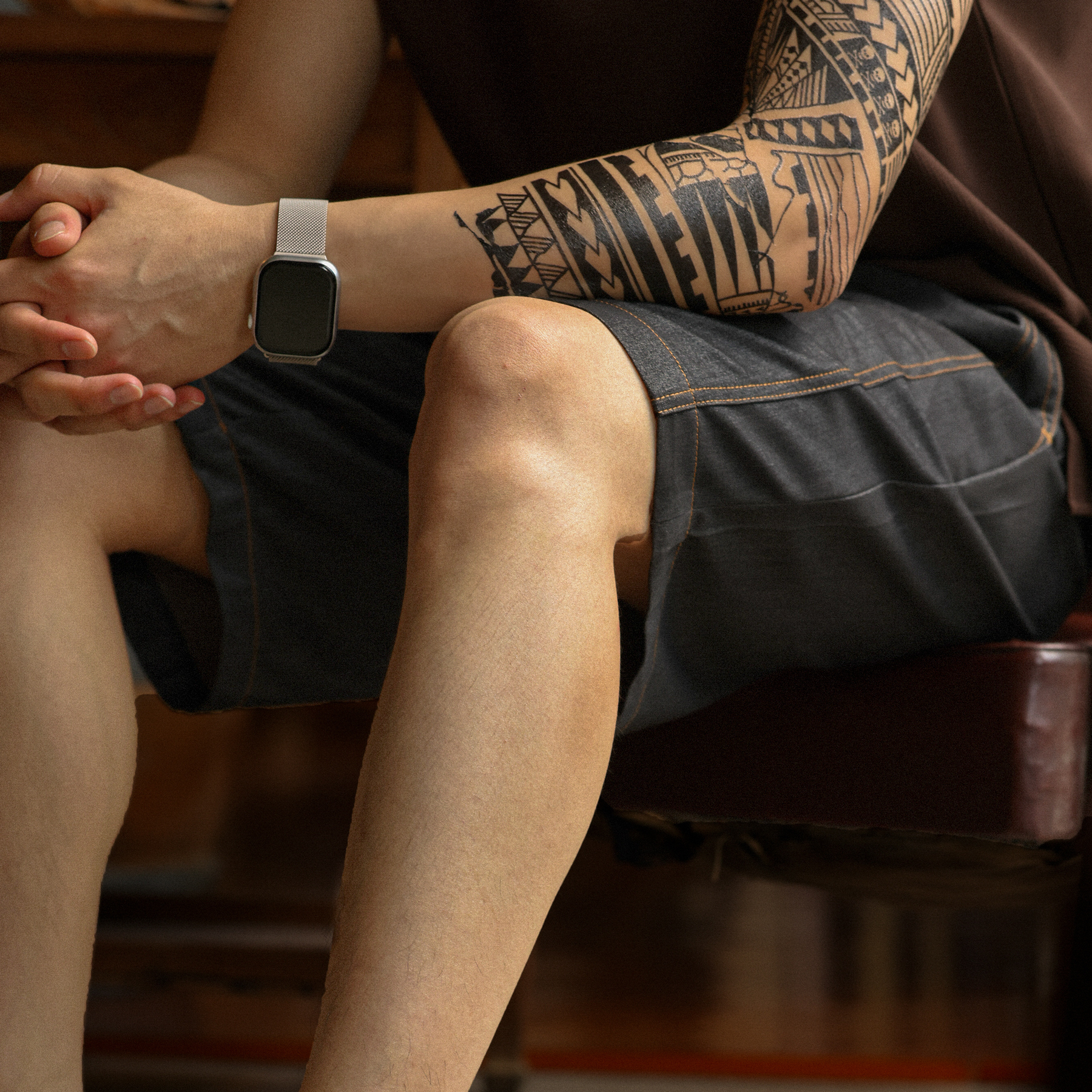 美式復古丹寧牛仔短褲男抗皺易打理冰氧休閒薄款五分褲