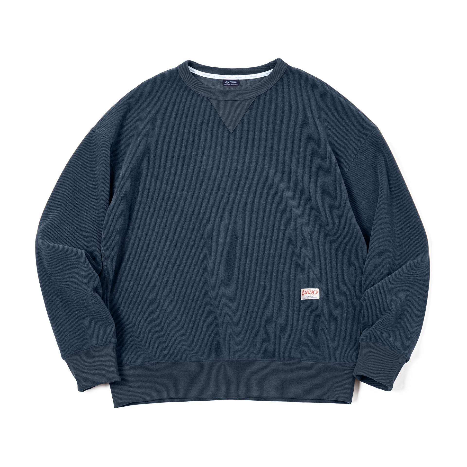 美式復古雪尼爾衛衣女秋套頭長袖打底T恤插肩袖圓領上衣-Retro's Wear