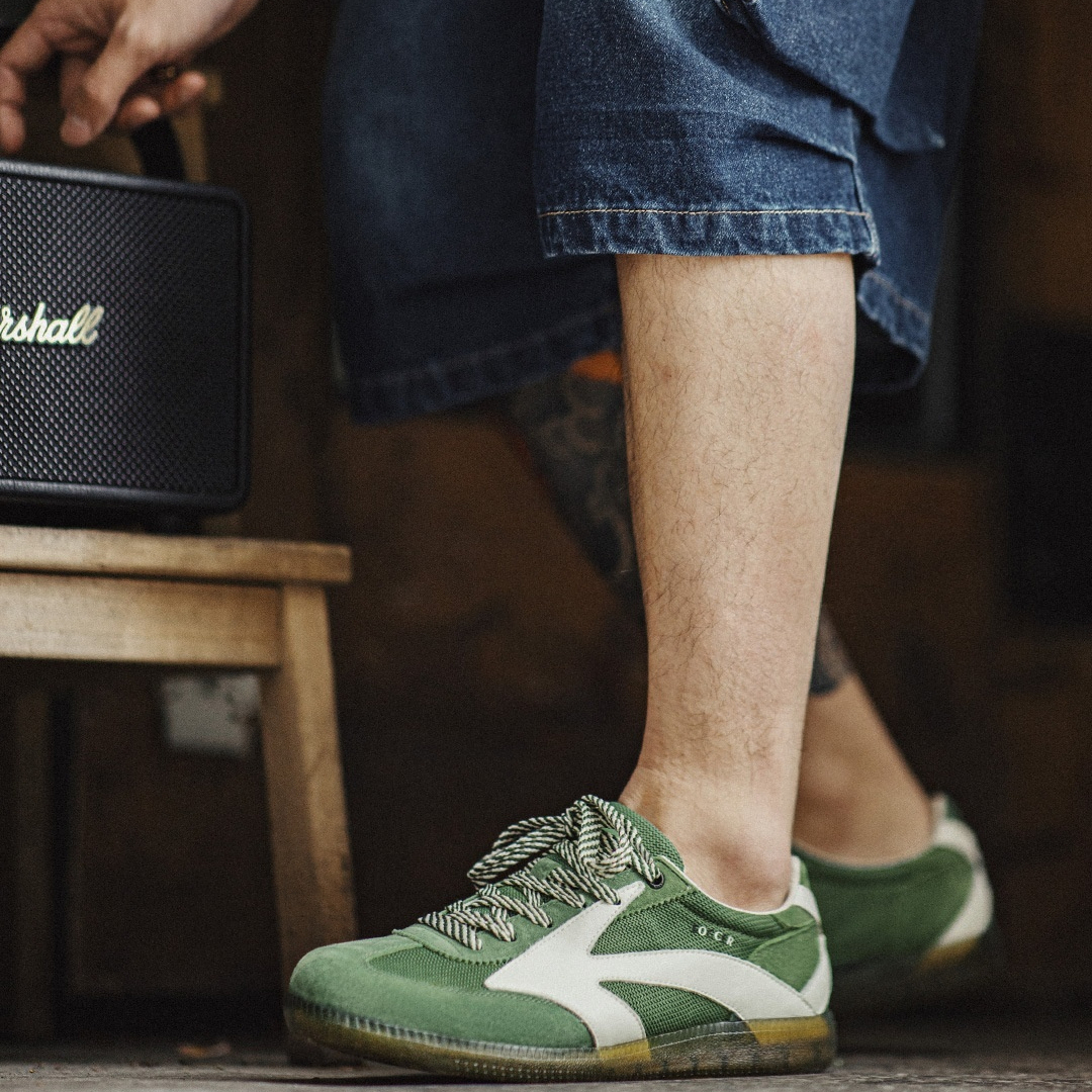 德訓鞋男2025新款夏季網面透氣休閒鞋復古運動阿甘鞋潮流板鞋